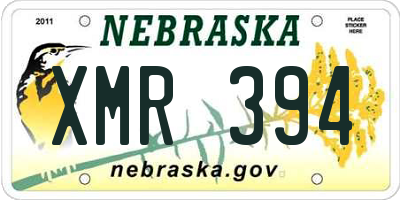 NE license plate XMR394