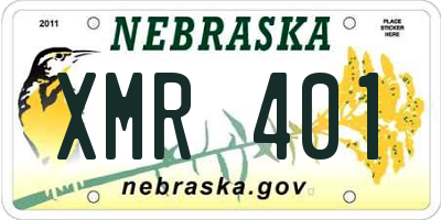 NE license plate XMR401