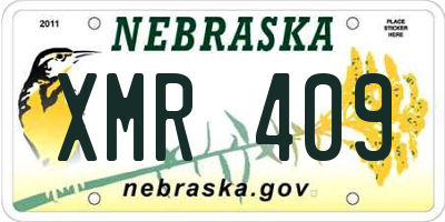 NE license plate XMR409