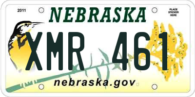 NE license plate XMR461