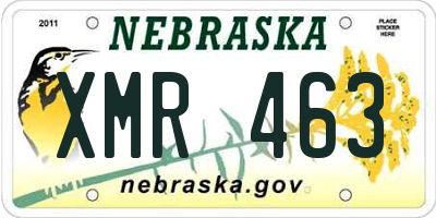 NE license plate XMR463