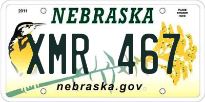 NE license plate XMR467