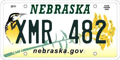 NE license plate XMR482