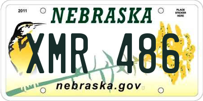 NE license plate XMR486