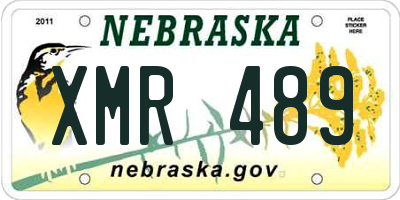 NE license plate XMR489