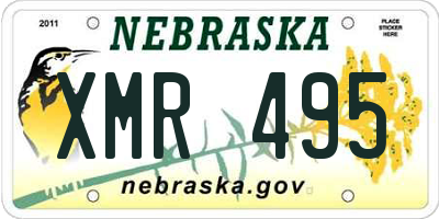 NE license plate XMR495