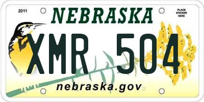 NE license plate XMR504