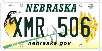 NE license plate XMR506