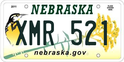 NE license plate XMR521