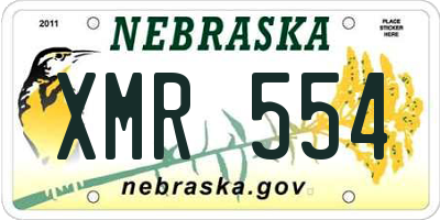 NE license plate XMR554