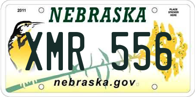 NE license plate XMR556