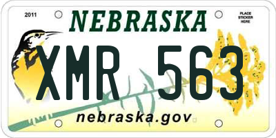 NE license plate XMR563