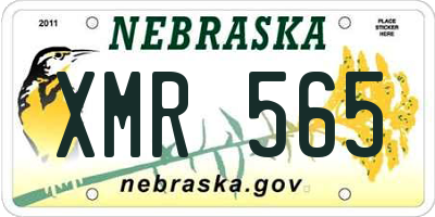 NE license plate XMR565