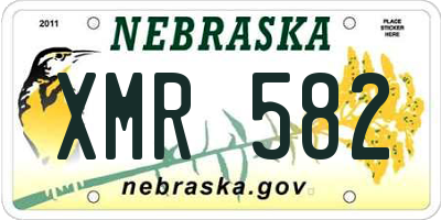 NE license plate XMR582
