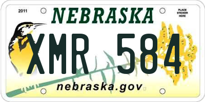 NE license plate XMR584