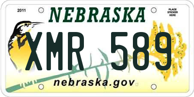 NE license plate XMR589