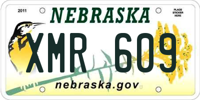 NE license plate XMR609