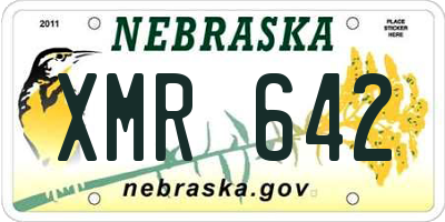 NE license plate XMR642