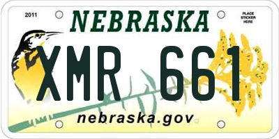 NE license plate XMR661