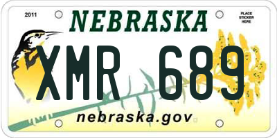 NE license plate XMR689