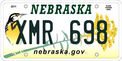 NE license plate XMR698