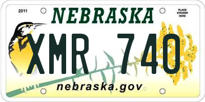NE license plate XMR740