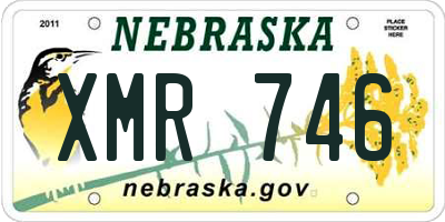 NE license plate XMR746