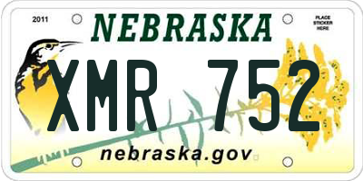 NE license plate XMR752