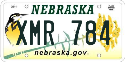 NE license plate XMR784