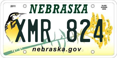 NE license plate XMR824