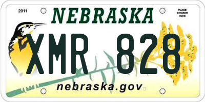 NE license plate XMR828