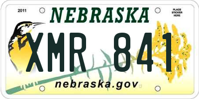 NE license plate XMR841
