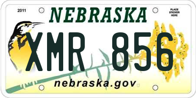 NE license plate XMR856
