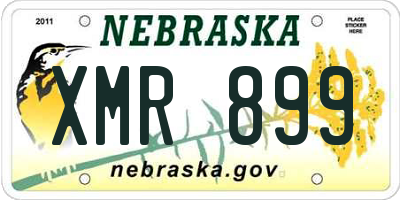 NE license plate XMR899