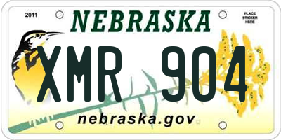 NE license plate XMR904