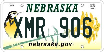 NE license plate XMR906