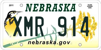 NE license plate XMR914