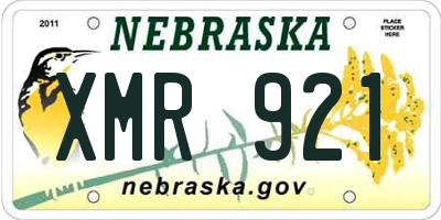 NE license plate XMR921