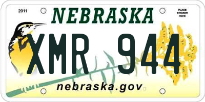 NE license plate XMR944