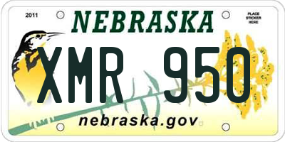 NE license plate XMR950