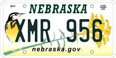 NE license plate XMR956