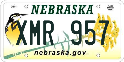 NE license plate XMR957
