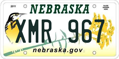 NE license plate XMR967
