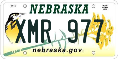 NE license plate XMR977