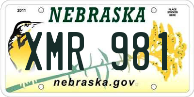NE license plate XMR981