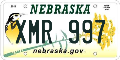 NE license plate XMR997