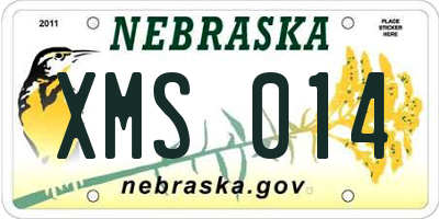 NE license plate XMS014
