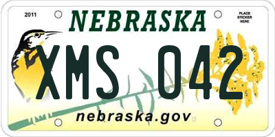 NE license plate XMS042