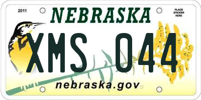 NE license plate XMS044