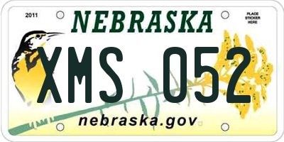 NE license plate XMS052